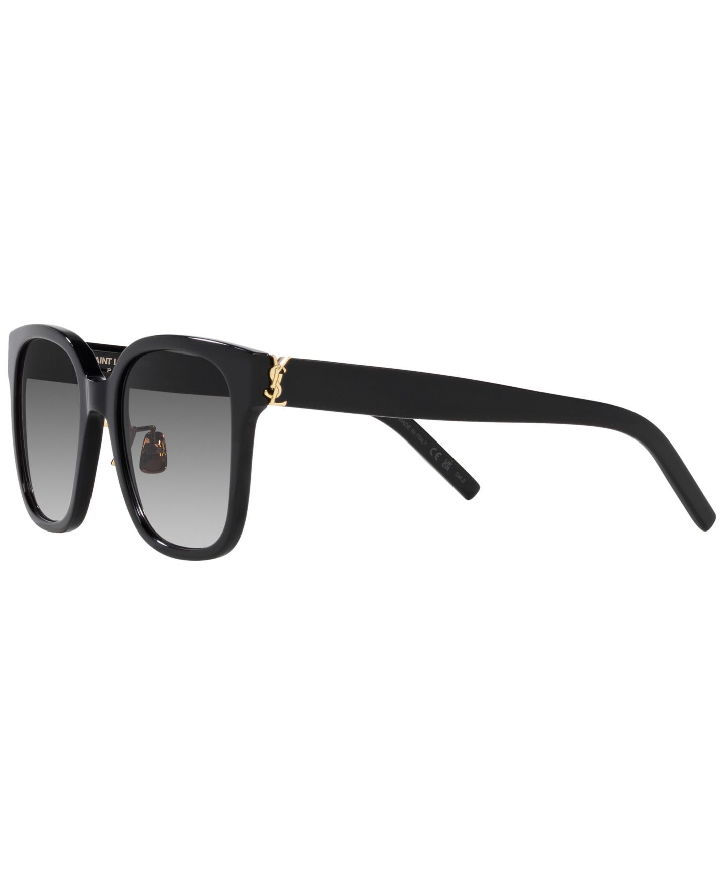 Женские солнцезащитные очки Saint Laurent Gradient Sunglasses, SL M105, цвет: Чёрный — фото 5