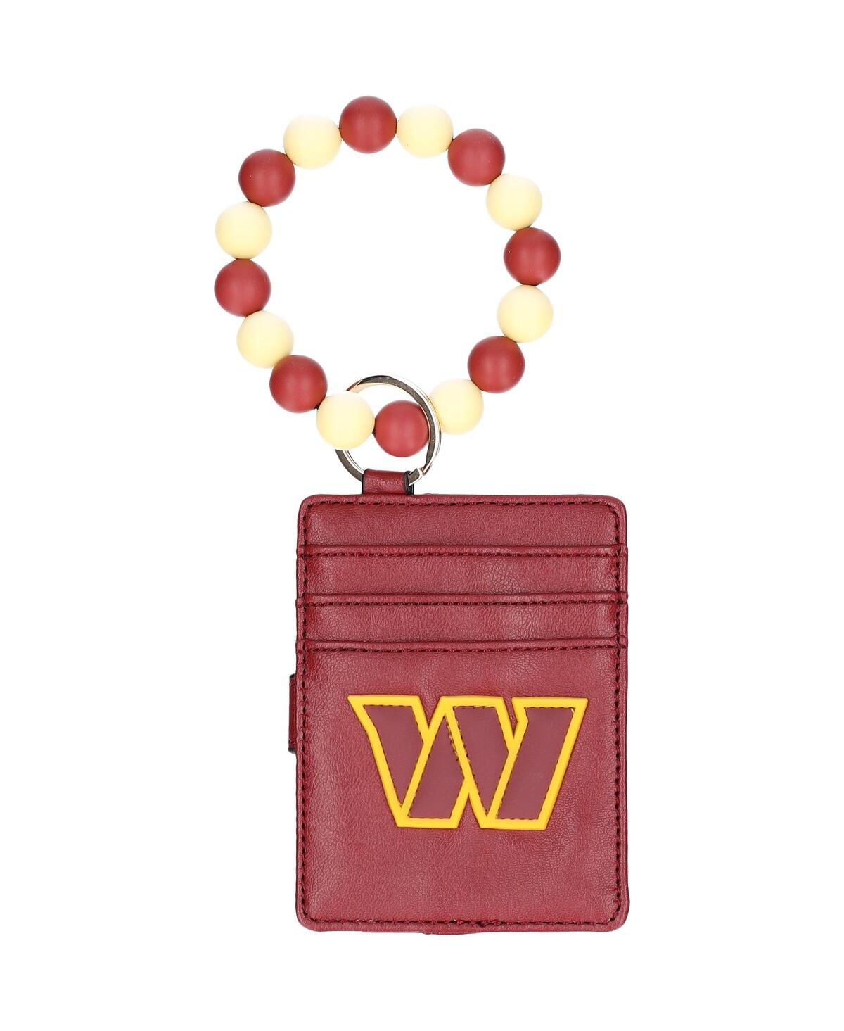 Cuce Women's  Washington Commanders Team Wristlet Wallet In Brown