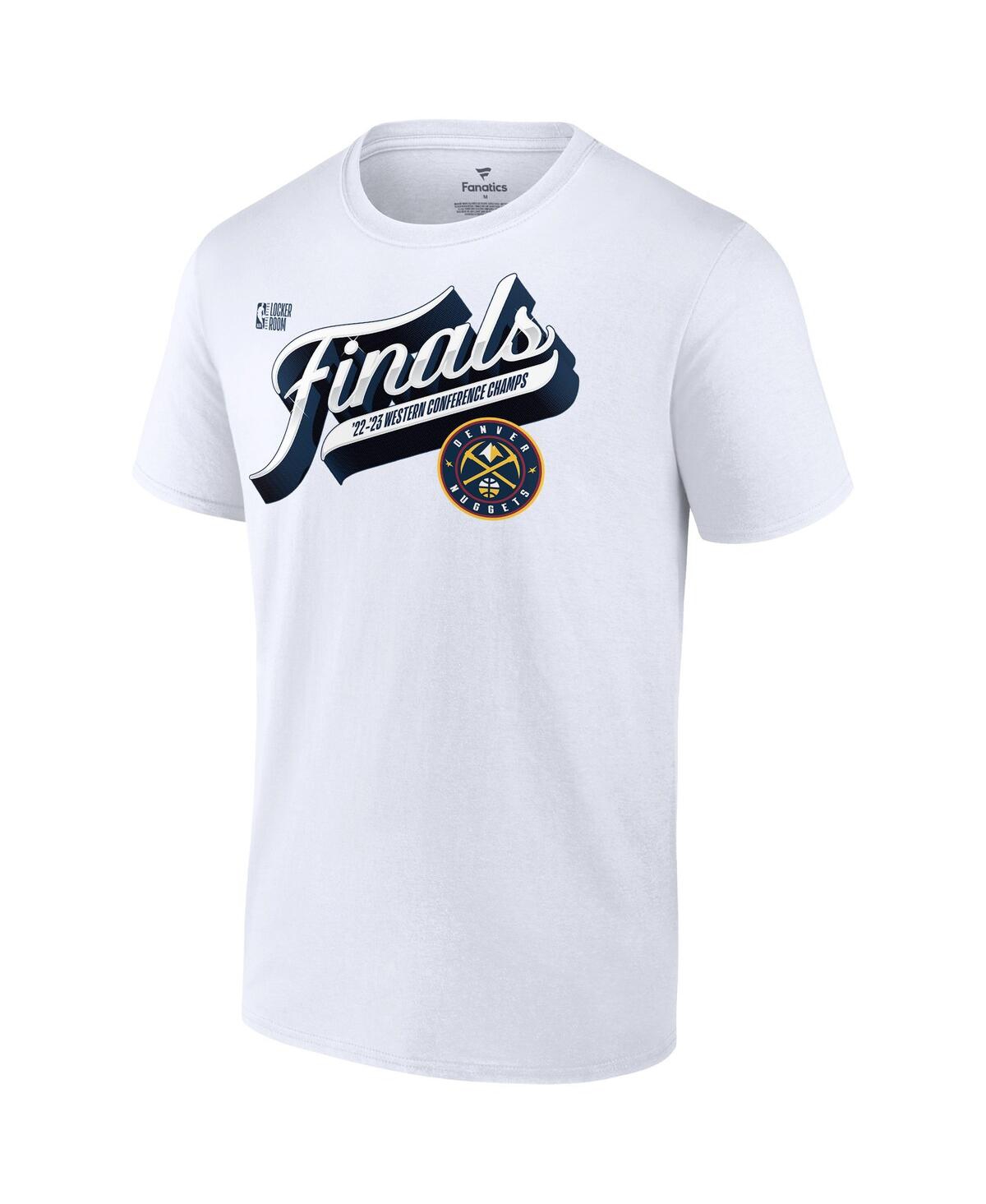 Shop Fanatics Men's  White Denver Nuggets 2023 Western Conference Champions Locker Room Big And Tall T-shi