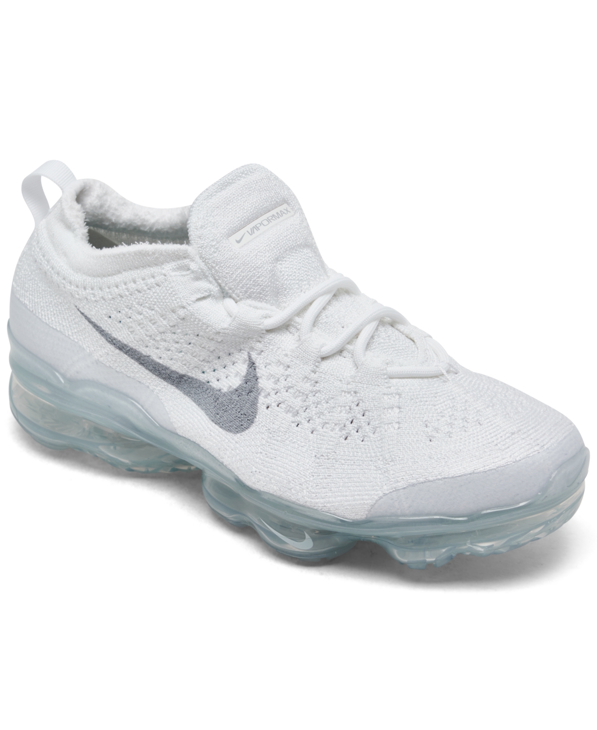 Women's Air VaporMax 2023 Flyknit Next Nature Running Sneakers from Finish Line - White, Metallic Silver, Purple