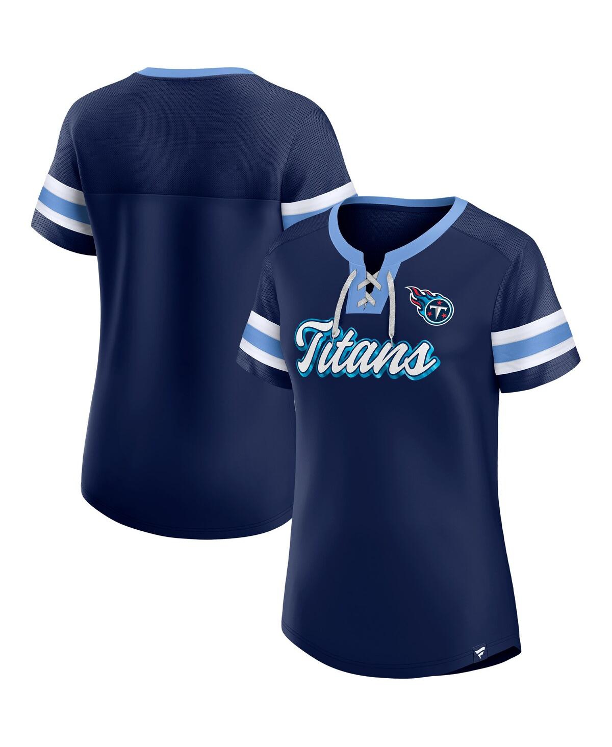 Fanatics Branded Navy Tennessee Titans Original State Lace-up T-shirt In Navy