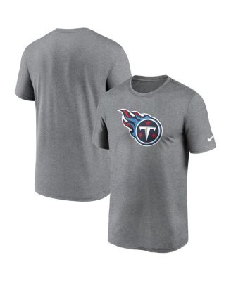 Men's Heather Charcoal Tennessee Titans Legend Logo Performance T-shirt