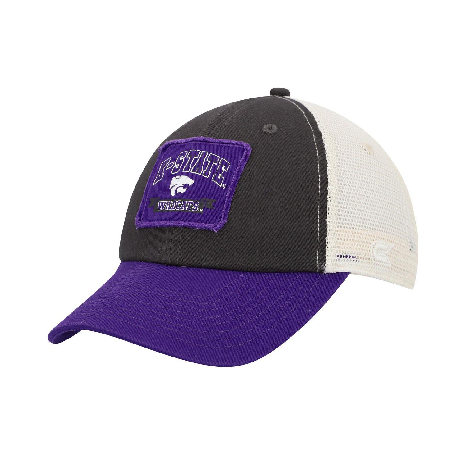 Men's Charcoal Kansas State Wildcats Objection Snapback Hat