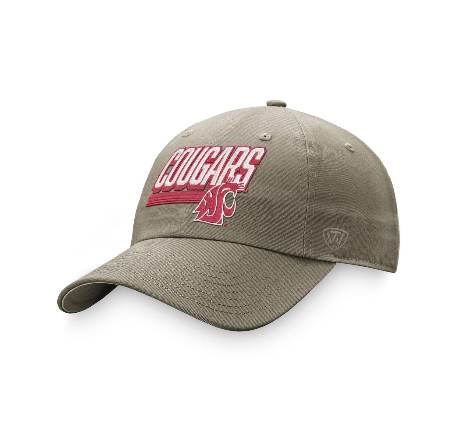 Men's Khaki Washington State Cougars Slice Adjustable Hat