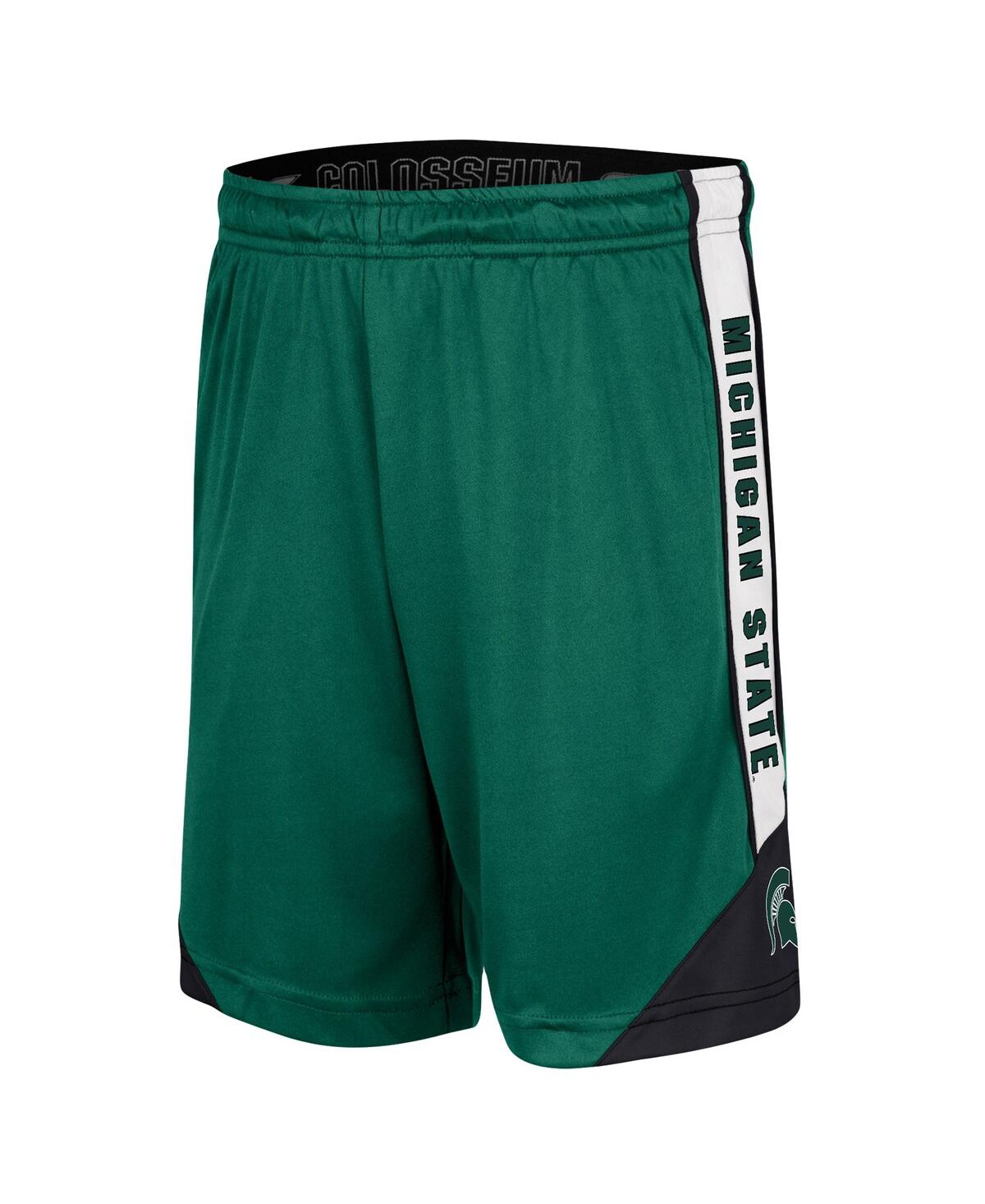 Shop Colosseum Big Boys  Green Michigan State Spartans Haller Shorts