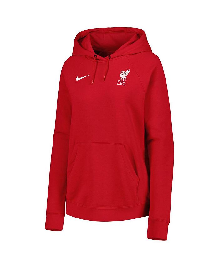 Nike Women's Red Liverpool Essential Raglan Pullover Hoodie - Macy's