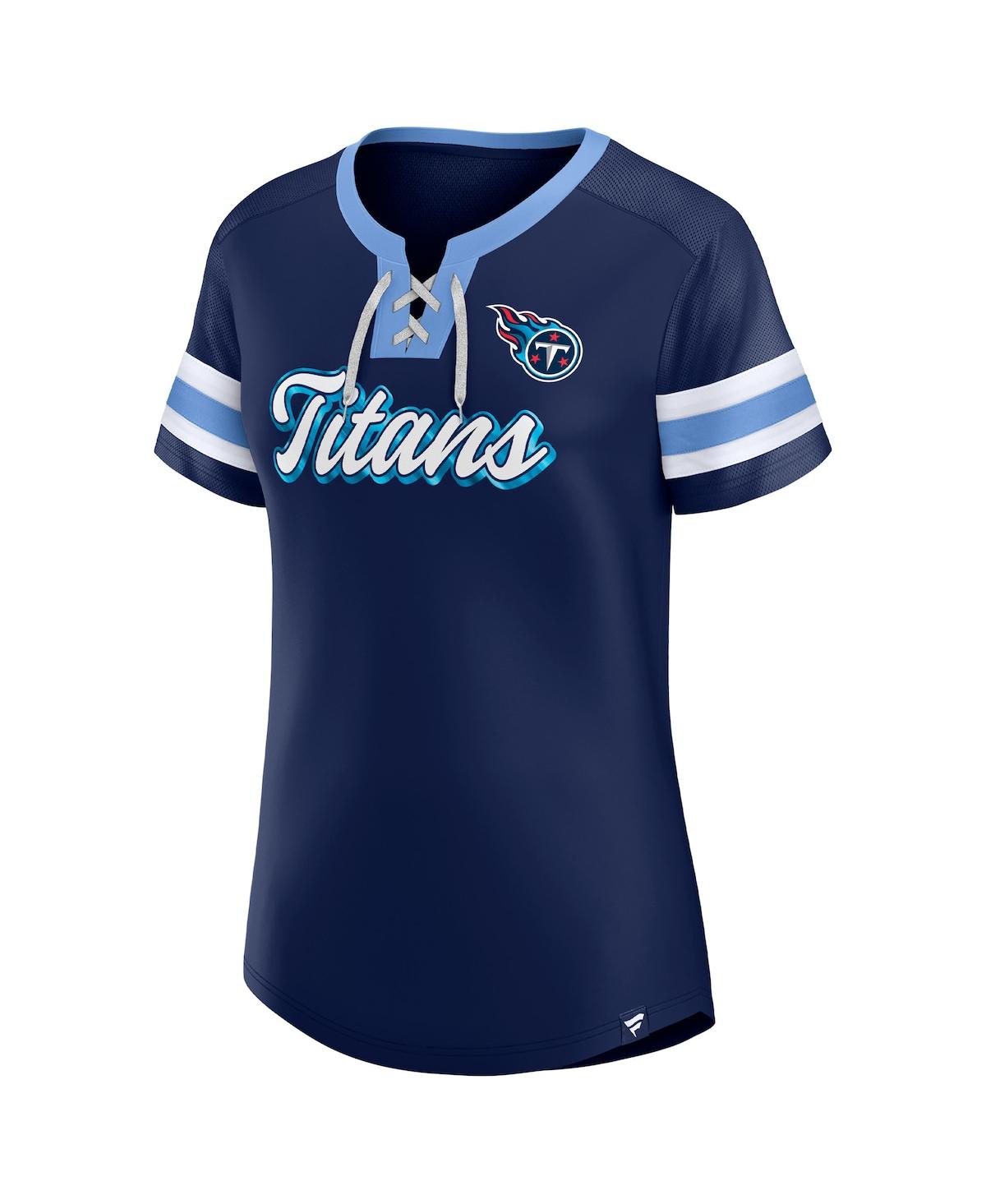 Fanatics Branded Navy Tennessee Titans Original State Lace-up T-shirt In Navy
