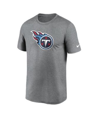 Men's Heather Charcoal Tennessee Titans Legend Logo Performance T-shirt