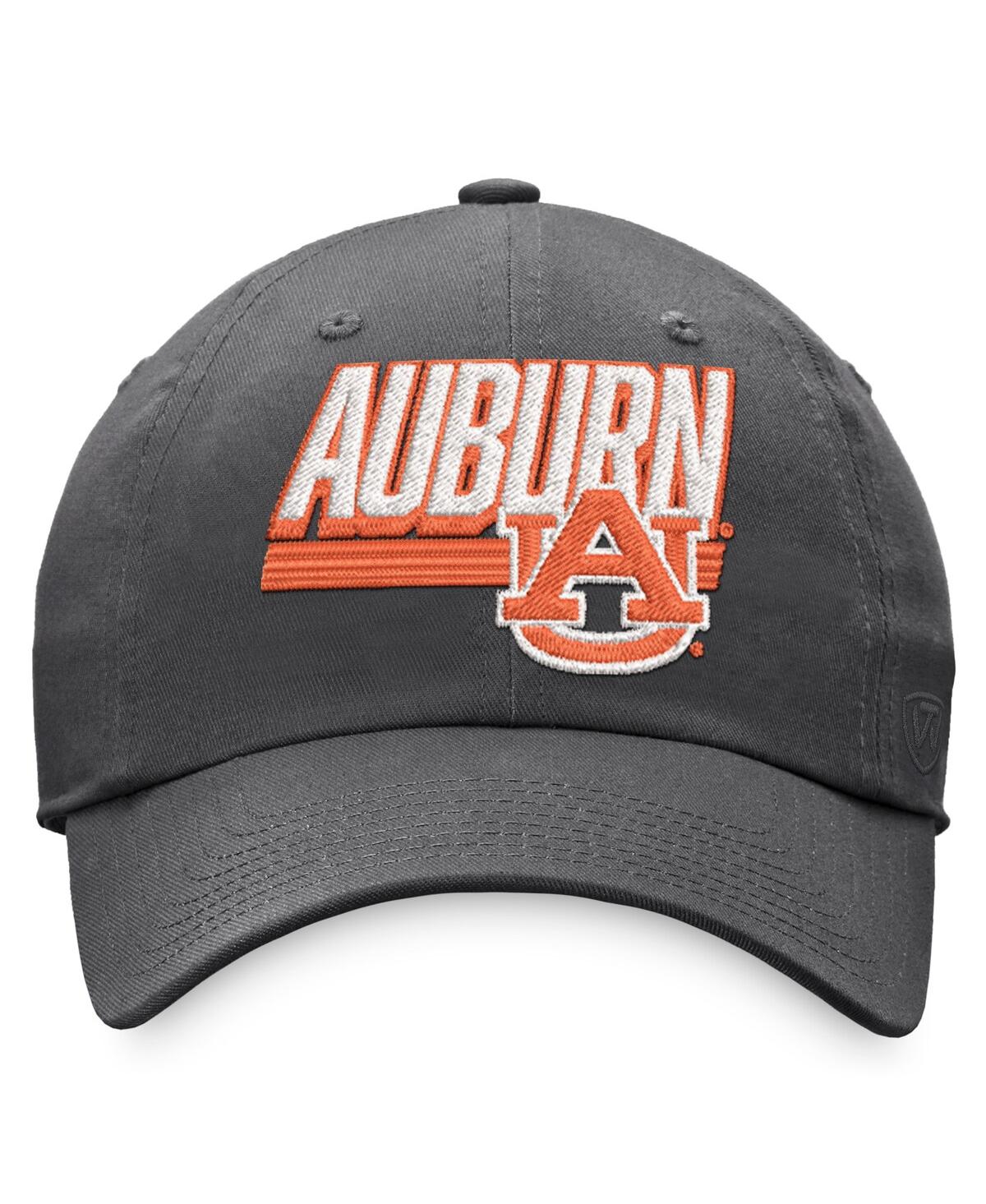 Top Of The World Charcoal Auburn Tigers Slice Adjustable Hat In Charcoal