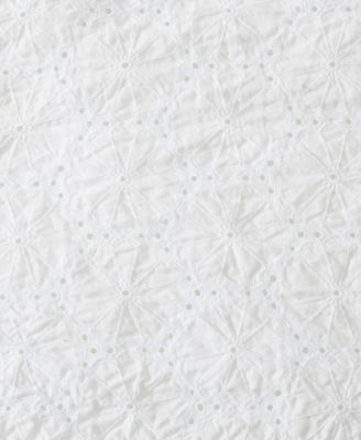 Eyelet Ruffle Microfiber Comforter Set