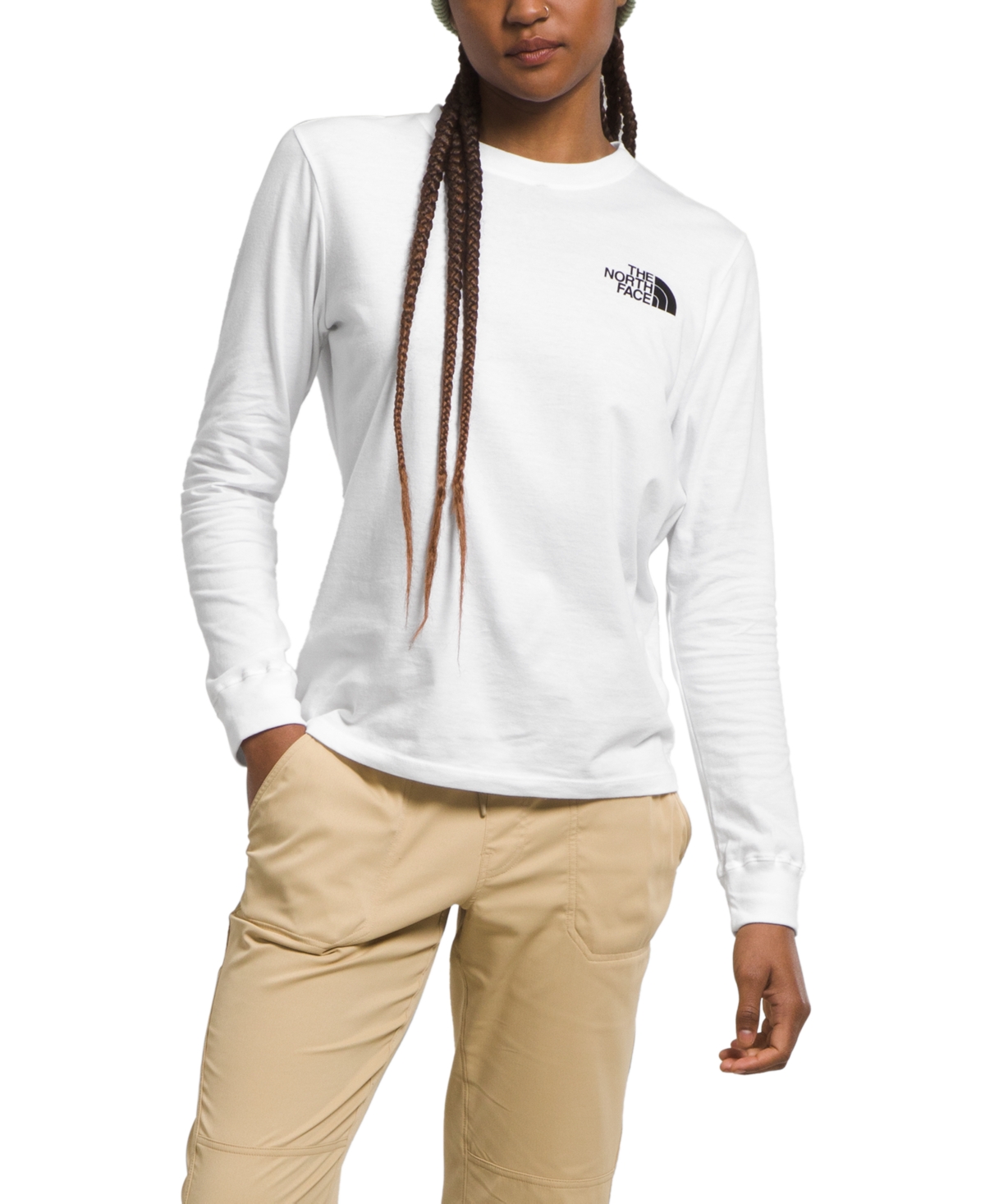 The North Face Women's Long-Sleeve Box Logo T-Shirt -Tnf Black