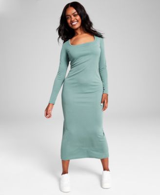 And Now This - Women's Ribbed Scoop-Neck Maxi Dress