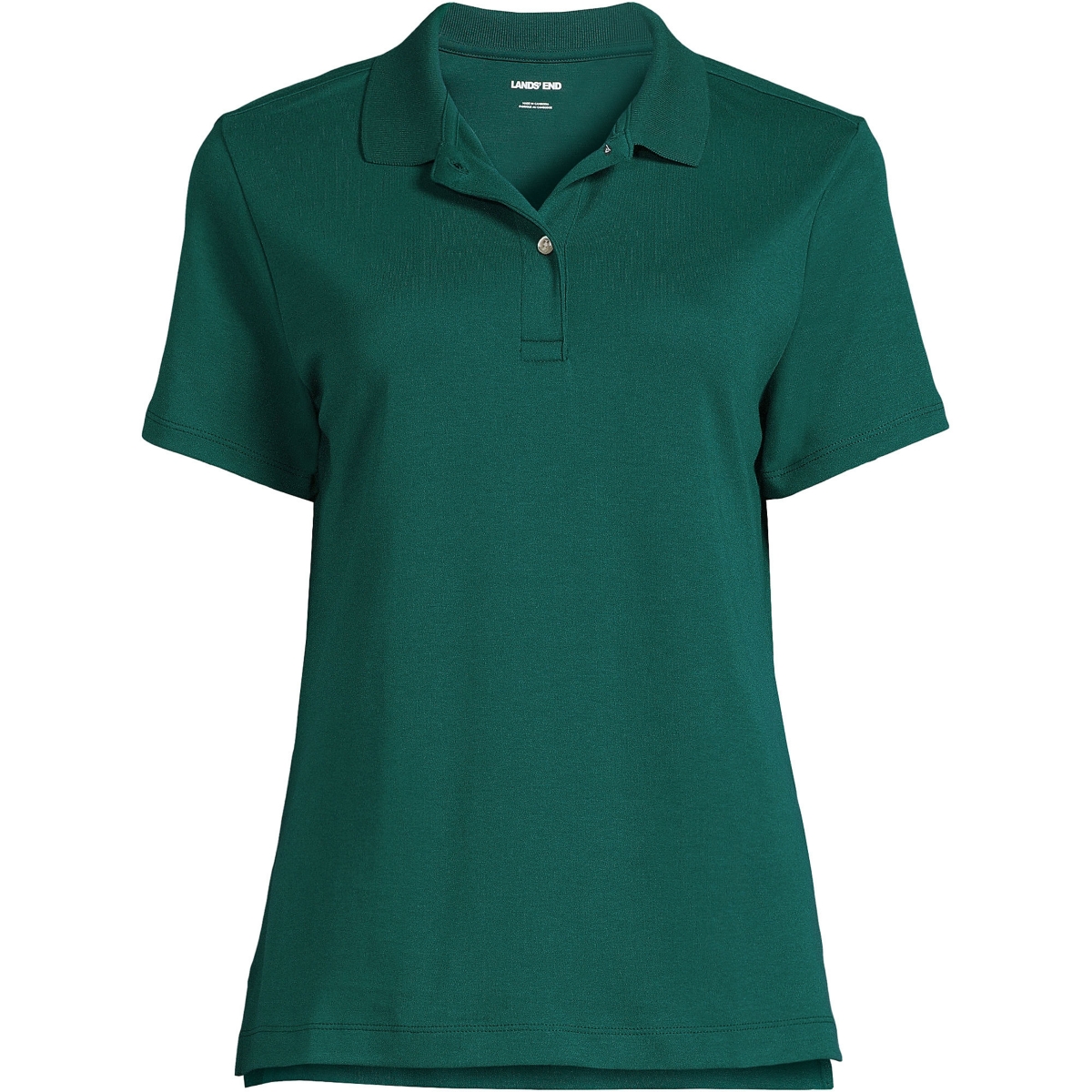 Lands' End Women's School Uniform Short Sleeve Feminine Fit Interlock Polo Shirt