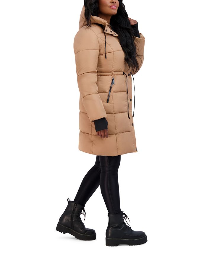 Steve Madden Juniors #39 Anorak Hooded Puffer Coat Macy #39 s