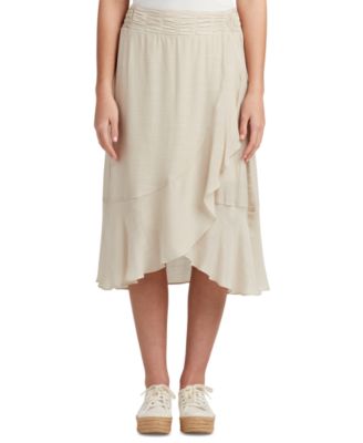 BCX - Juniors' Ruffled Tulip-Hem Pull-On Skirt