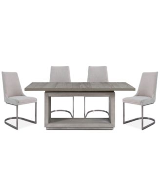 Tivie 5 Pc Dining Set (Rectangular Table + 4 Dining Chairs), Created for Macy's