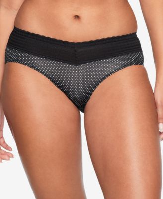 Warners's Women's Dig-Free Comfort Waist with Lace Microfiber Hipster 5609