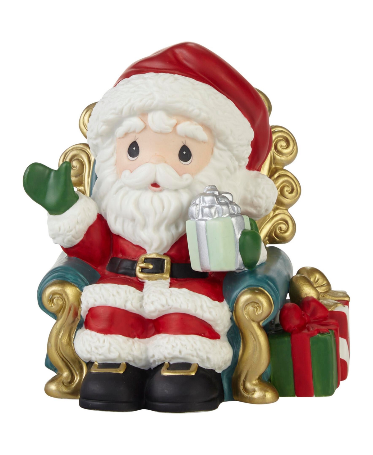 Precious Moments Santa's Here Bringing Cheer Annual Santa Bisque Porcelain Figurine In Multicolored
