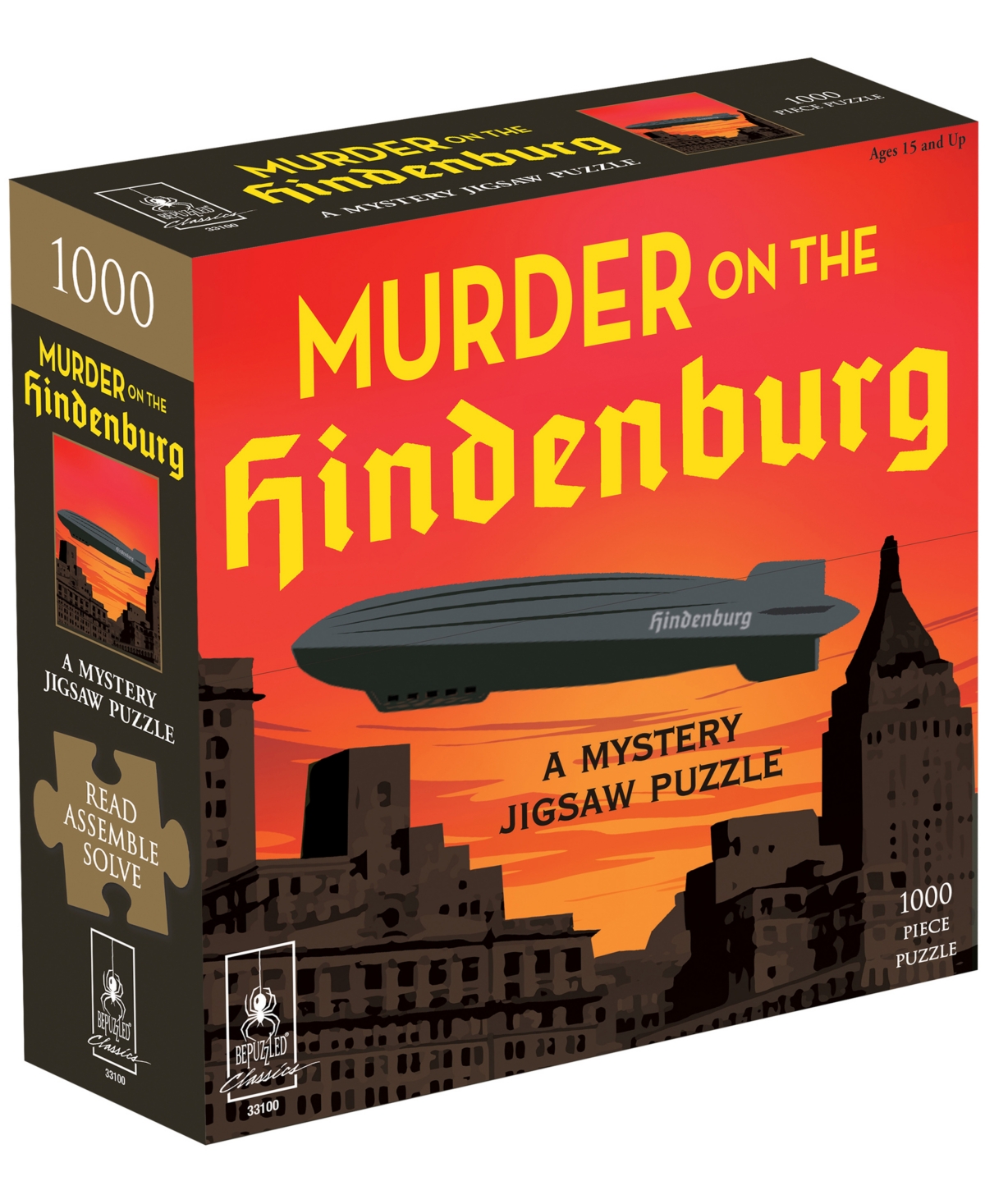 University Games Bepuzzled Murder On The Hindenburg Classic Mystery Jigsaw Puzzle, 1000 Pieces In No Color