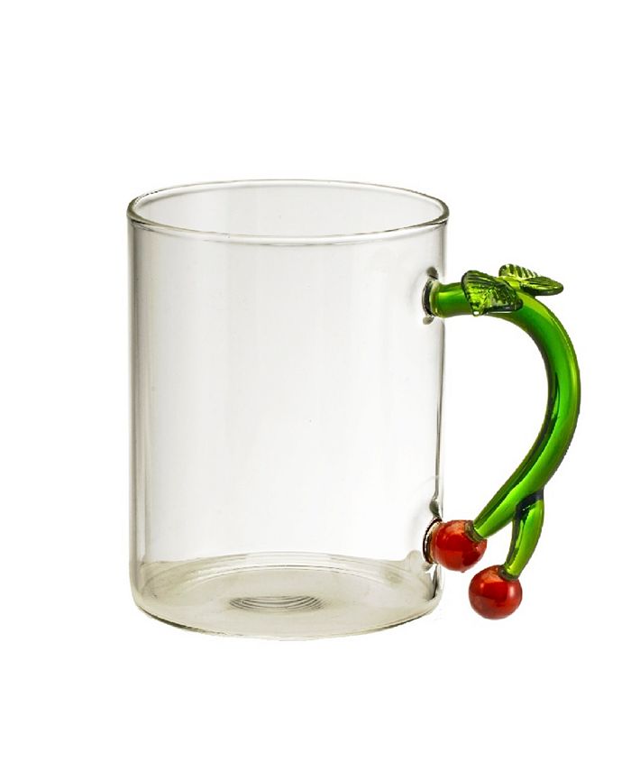 Qualia Glass Cherry 15 oz Glass Mug, Set of 2 Macy's