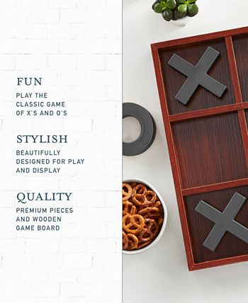 Studio Mercantile Premium Solid Wood Tic-tac-toe Board Game - Macy's