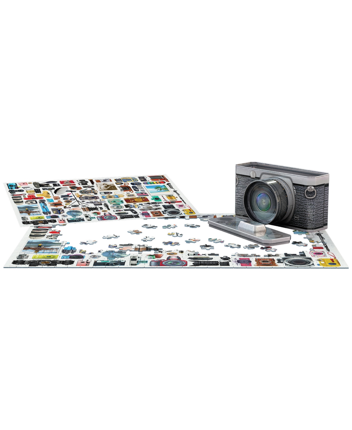 University Games Incorporated Classic Cameras Collectible Shaped Tin Puzzle, 550 Pieces In No Color