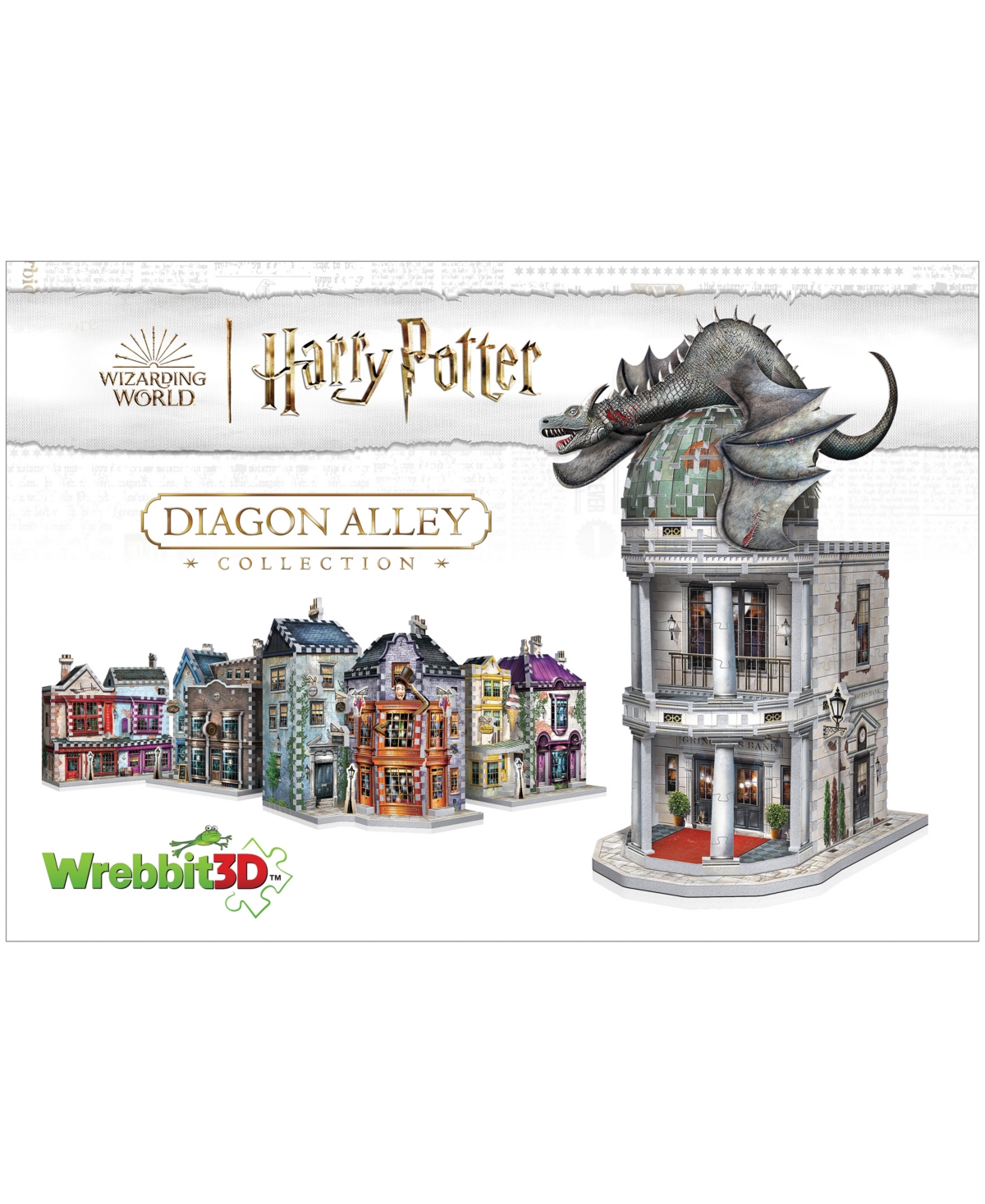 Shop University Games Wrebbit Harry Potter Diagon Alley Collection 4 3d Puzzles Ollivander's Shop, Quidditch Supplies, Mad In No Color