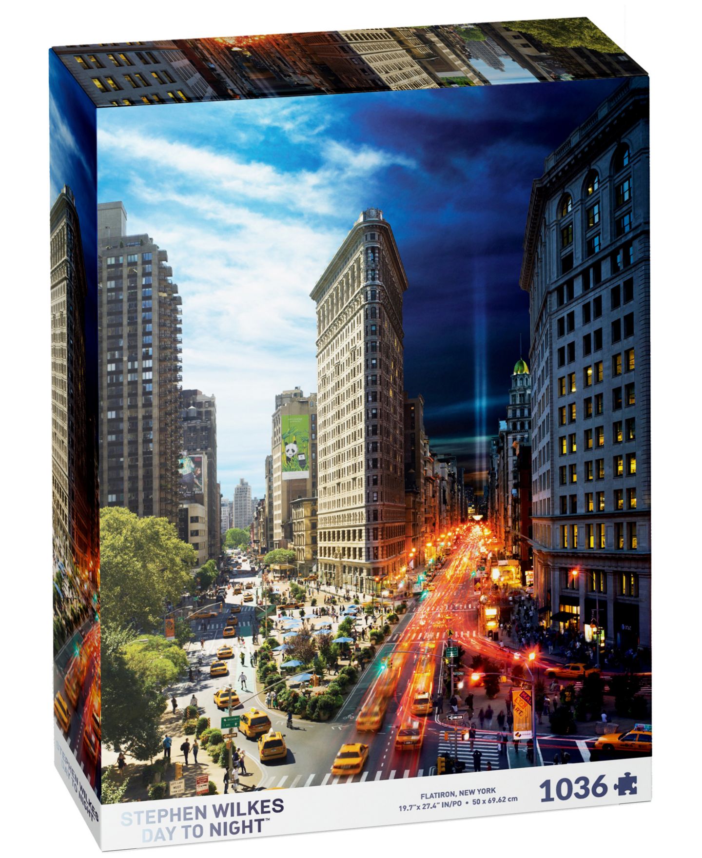 Детская игрушка University Games Day to Night Flatiron, New York 1036 Pieces Puzzle, Ages 8+ — фото 1