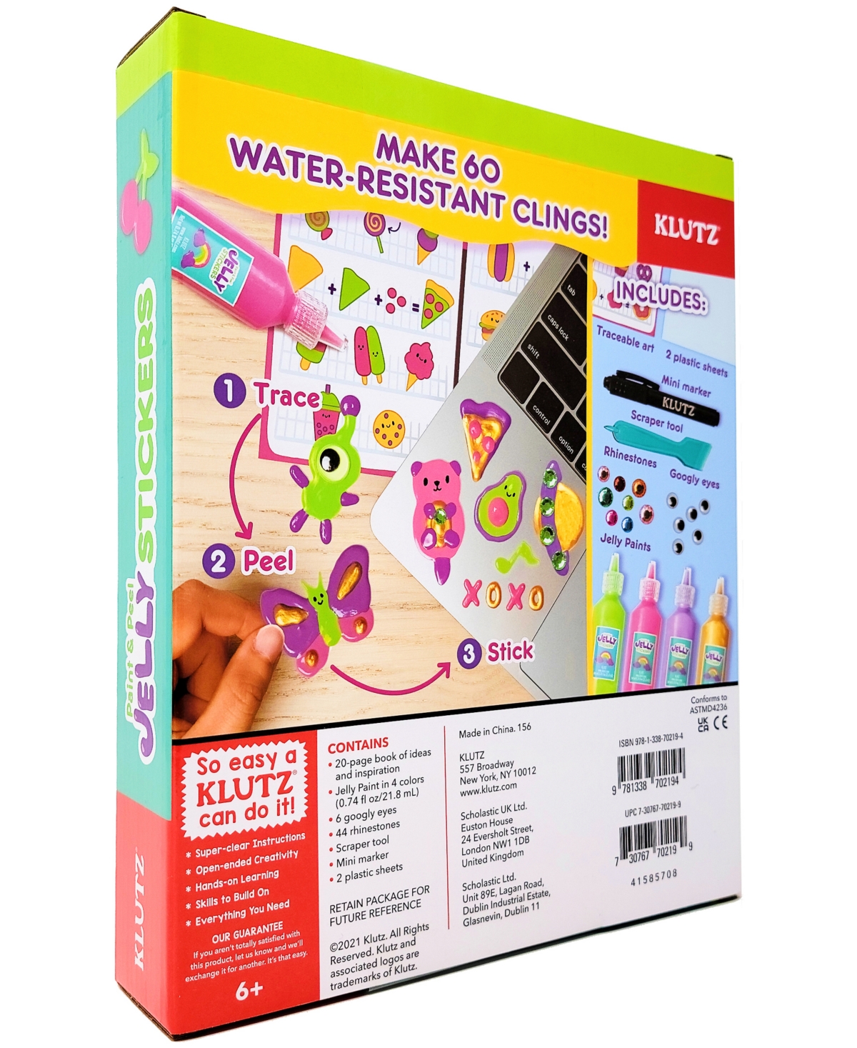 KLUTZ PAINT PEEL JELLY STICKERS 