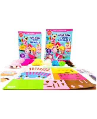 Mini Pom-Pom Food Animals Set