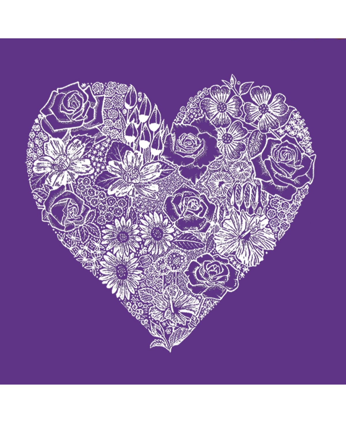 Big Girl's Word Art T-shirt - Heart Flowers