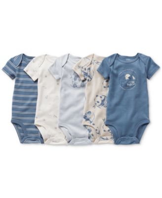 Baby Boys Short Sleeve Bodysuits, Pack of 5