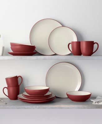 Colorwave Coupe 16 Pc. Dinnerware Set, Service for 4