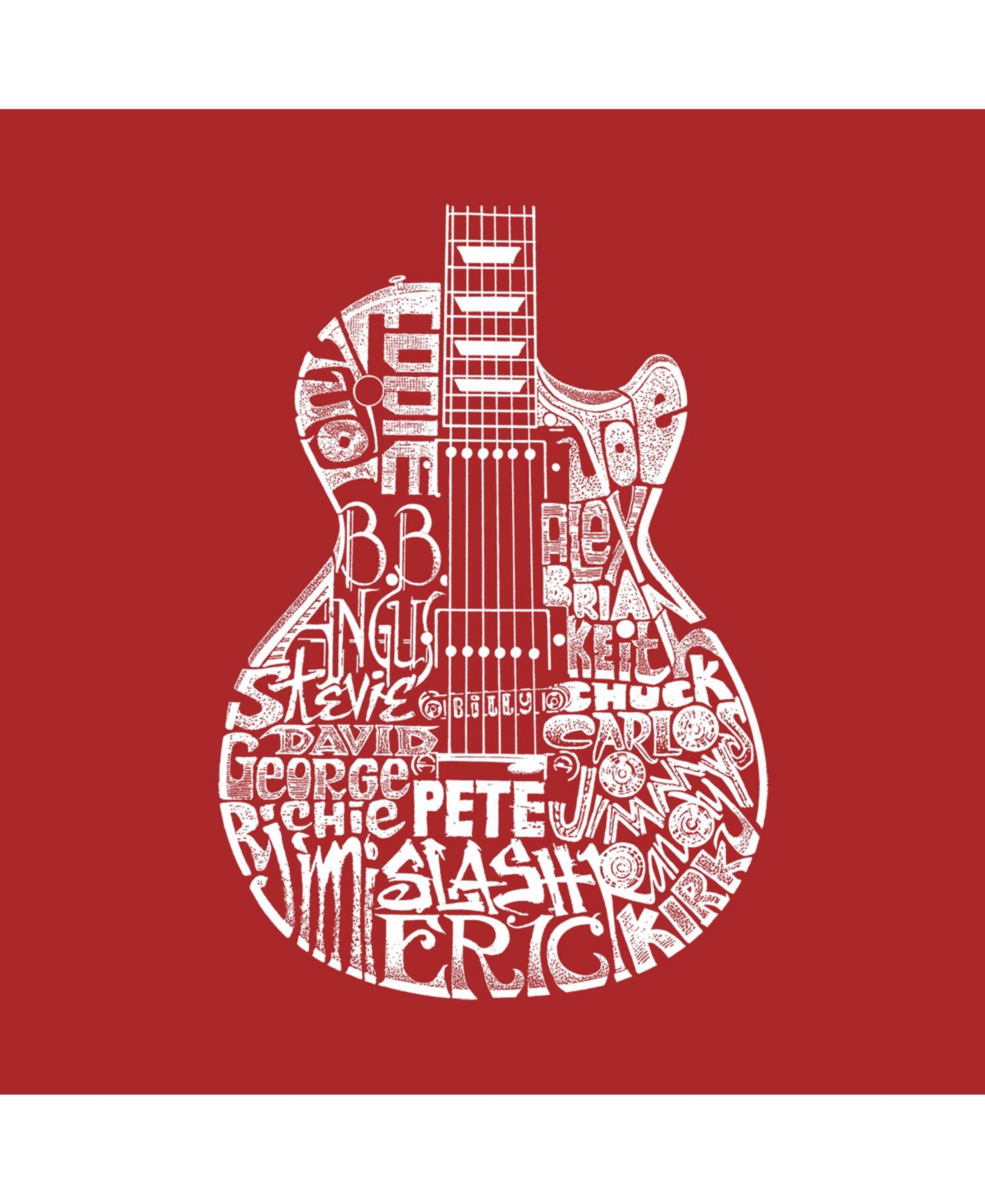 Big Boy's Word Art T-shirt - Rock Guitar Head