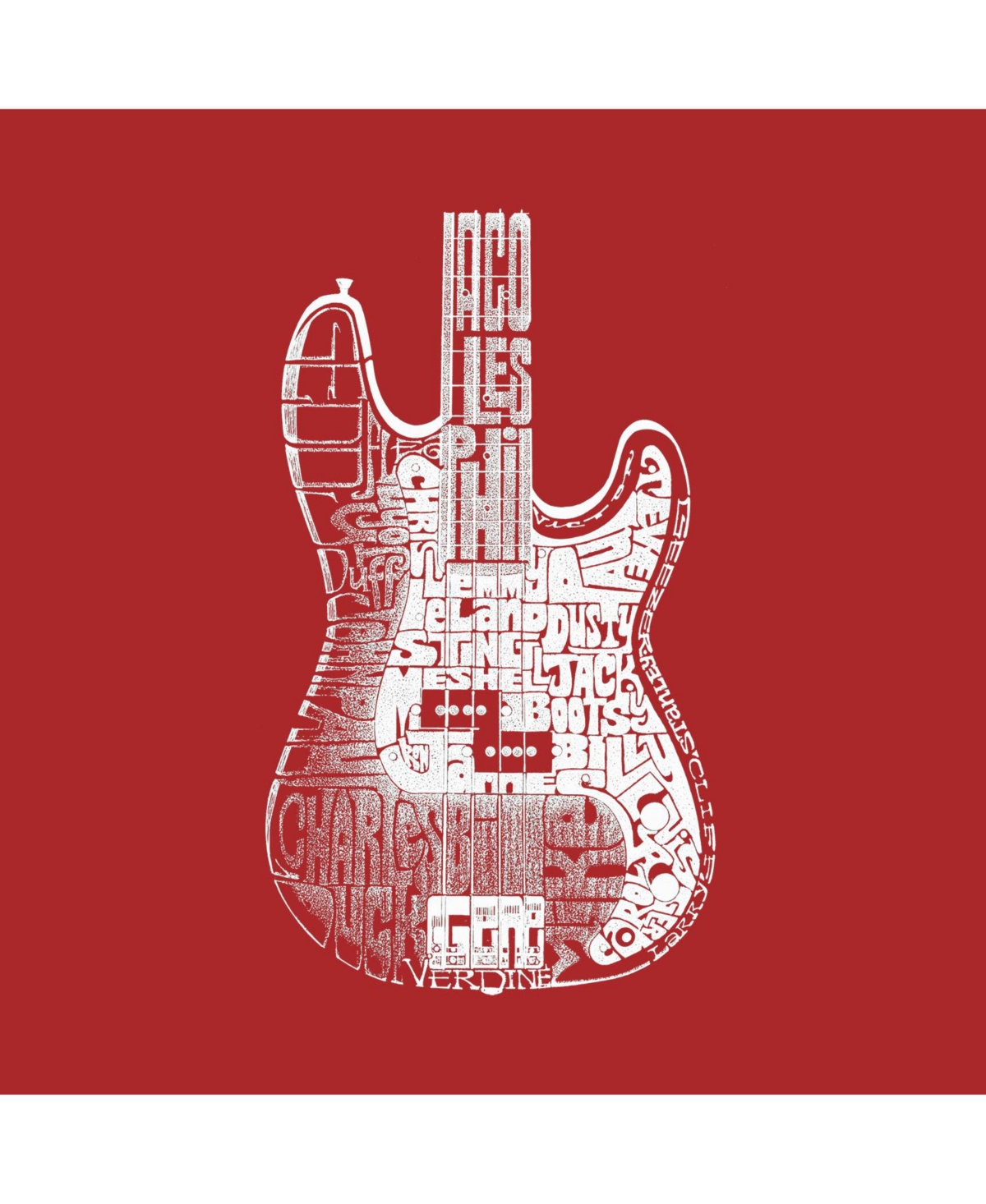 Big Boy's Word Art T-shirt - Bass Guitar