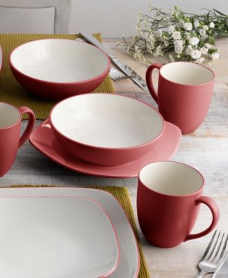 Colorwave Square 16 Pc. Dinnerware Set, Service for 4