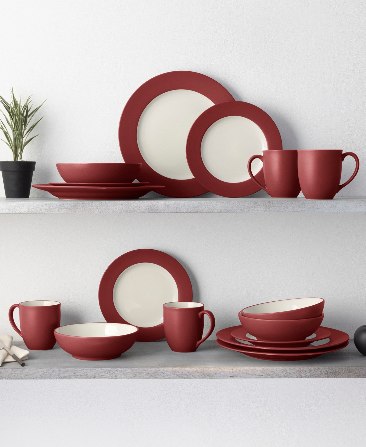 Noritake Colorwave Rim 16-pc. Dinnerware Set, Service For 4 In Pink