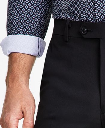 Alfani Men's Slim-Fit Solid Cream Cotton Suit Pants, Created for Macy's -  Macy's