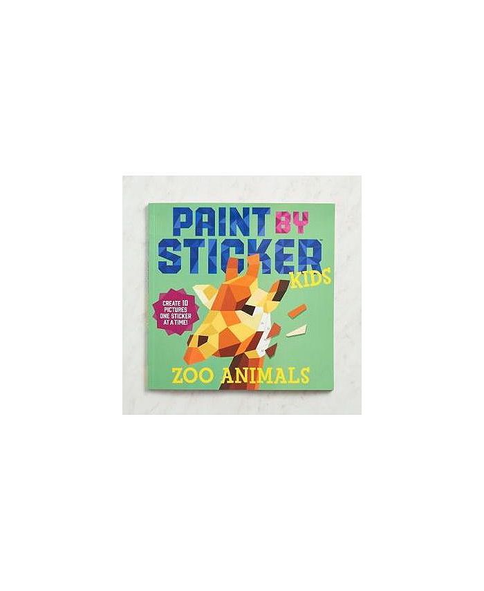 Barnes & Noble Paint by Sticker Kids Zoo Animals Create 10 Pictures