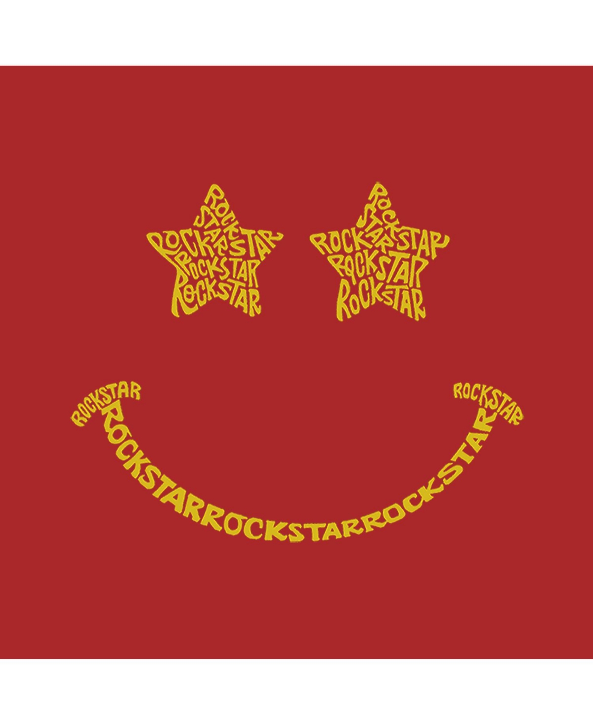 Big Boy's Word Art T-shirt - Rockstar Smiley