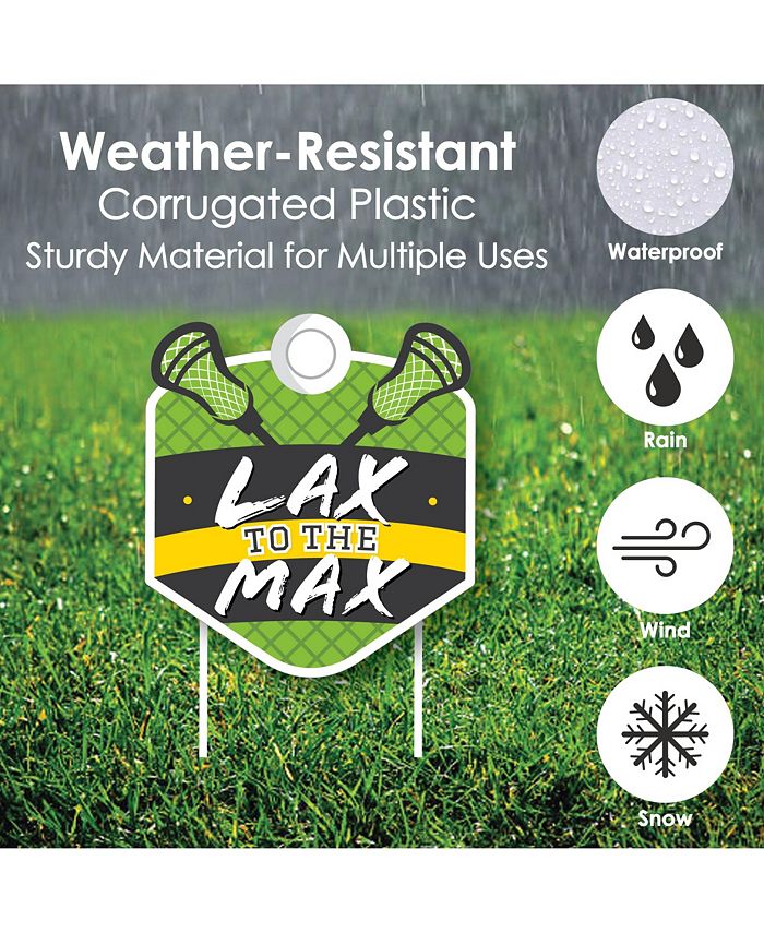 Big Dot of Happiness Lax to the Max Lacrosse Yard Sign & Outdoor Lawn