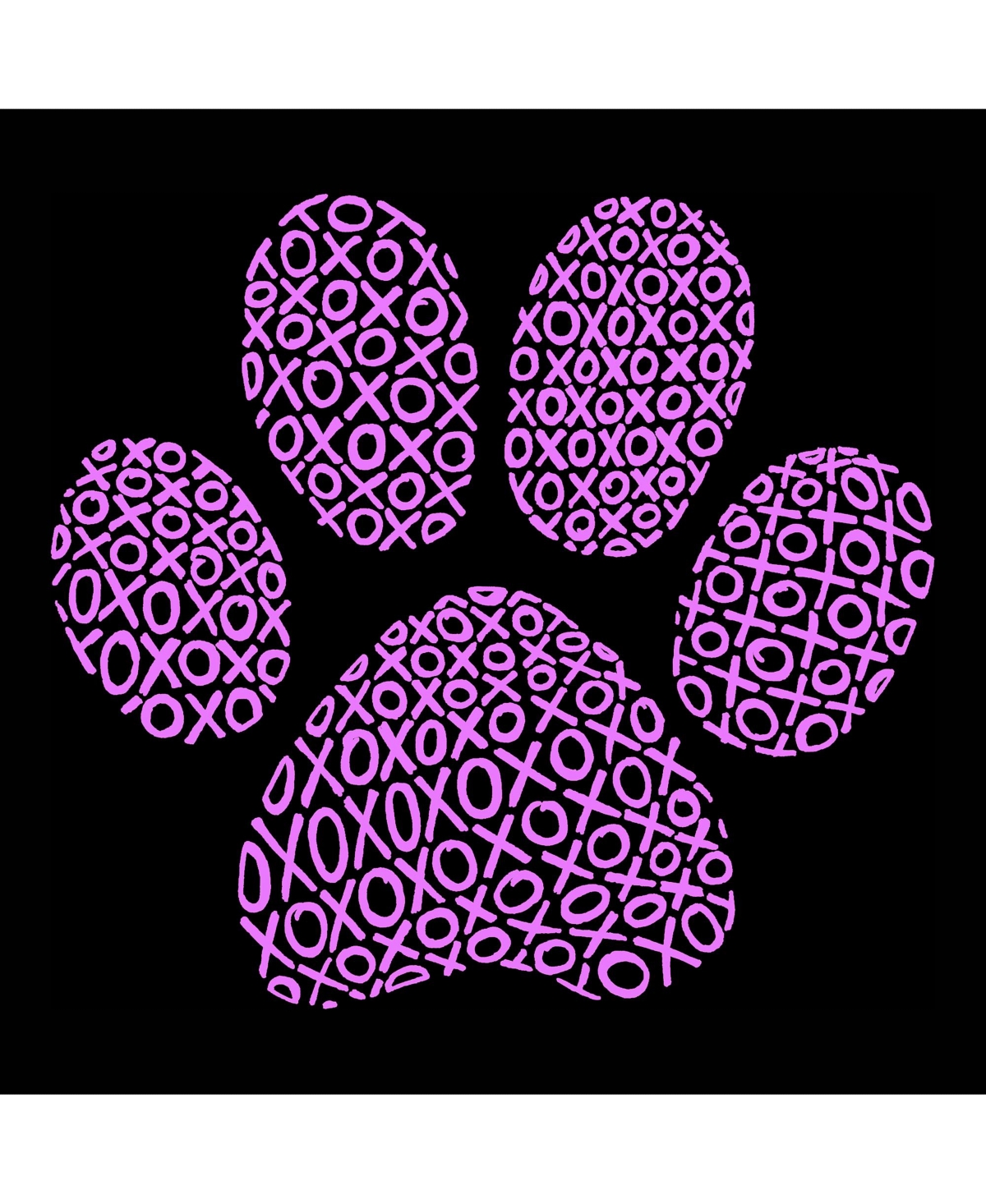 Big Girl's Word Art T-shirt - Xoxo Dog Paw