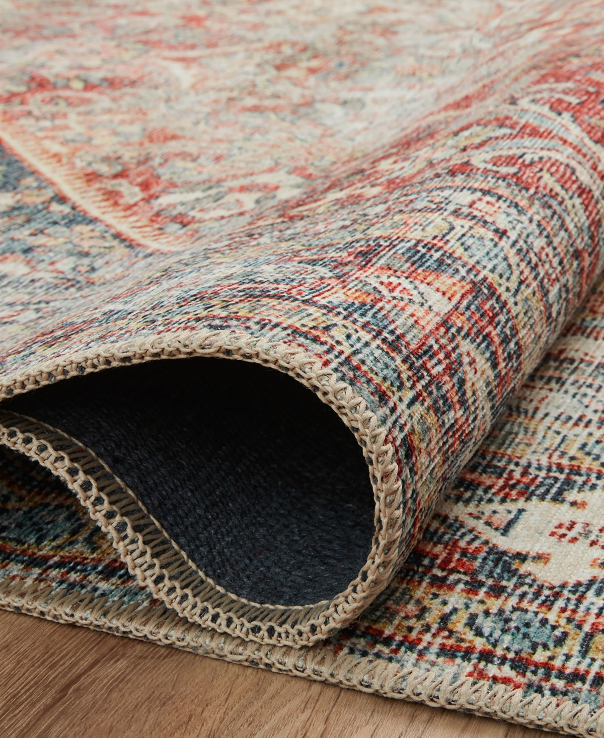 Amber Lewis Loloi Georgie Ger-01 Area Rug - Navy