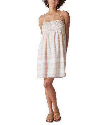 Lucky Brand - Women's Printed Smocked Mini Dress