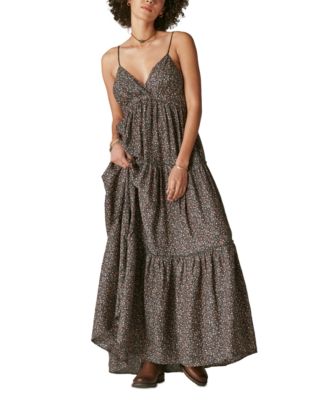 Lucky Brand - Women's Paisley-Print Tiered Maxi Dress