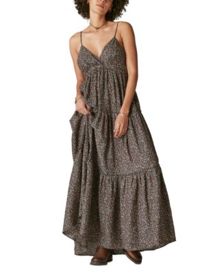 Lucky Brand Women's Paisley-Print Tiered Maxi Dress - Macy's