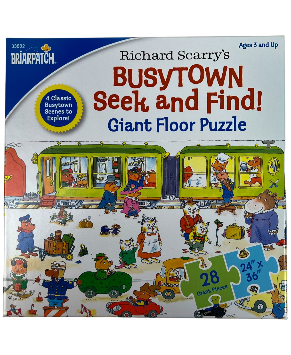 University Games Briarpatch Richard Scarry's Busytown Seek And Find Giant Floor Puzzle, 28 Pieces In No Color