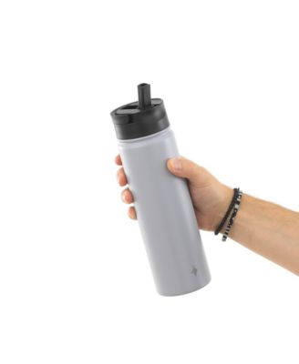 Water Bottle with Flip Lid, Sport Straw Lid, 22 oz