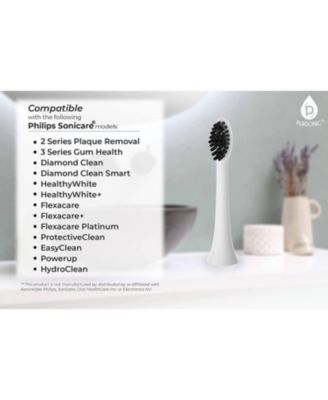 Replacement Toothbrush Heads Charcoal Infused Bristles Compatible with Sonicare Electric Toothbrush