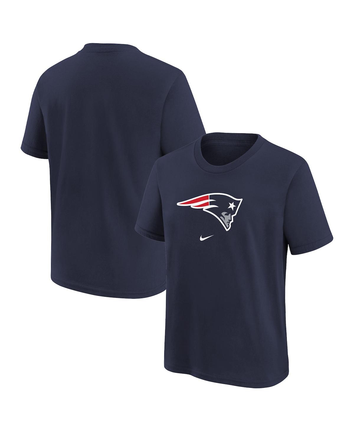 Shop Nike Preschool Boys And Girls  Navy New England Patriots Team Wordmark T-shirt